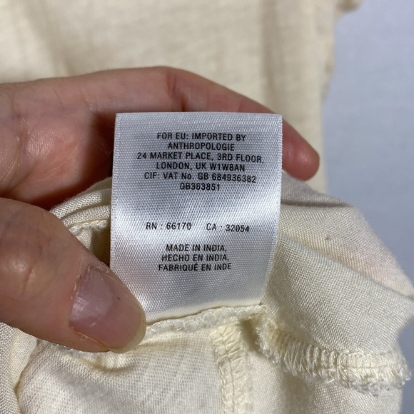 Anthropologie Elegant Cream Lace Women's Tunic Top size large - Picture 6 of 14